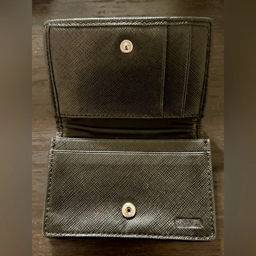 COACH Textured Black Wallet - Picture 7 of 8